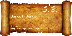 Seregi Bence névjegykártya
